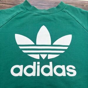 Adidas Forest Green Crewneck with White Logo